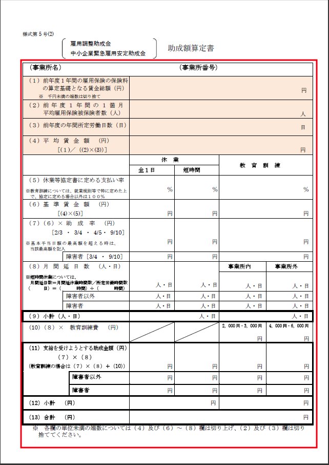 表 一覧 休業 実績